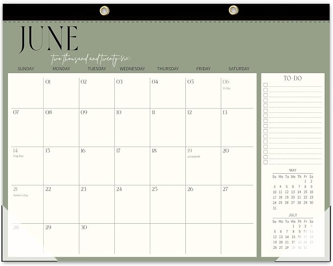 Guasslee Large Desk Calendar 2026-2027, 19-Month Large Hanging Desk/Wall Calendar From 2026 June-2027 December, 17" X 22" School Year Monthly Planner With Thick Paper For Office Home School Organizing