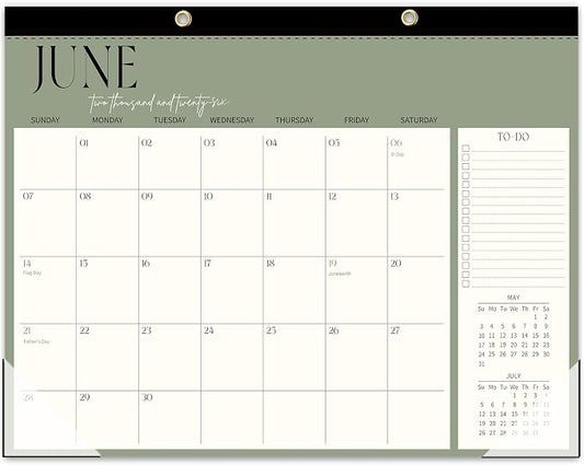 Guasslee Large Desk Calendar 2026-2027, 19-Month Large Hanging Desk/Wall Calendar From 2026 June-2027 December, 17" X 22" School Year Monthly Planner With Thick Paper For Office Home School Organizing