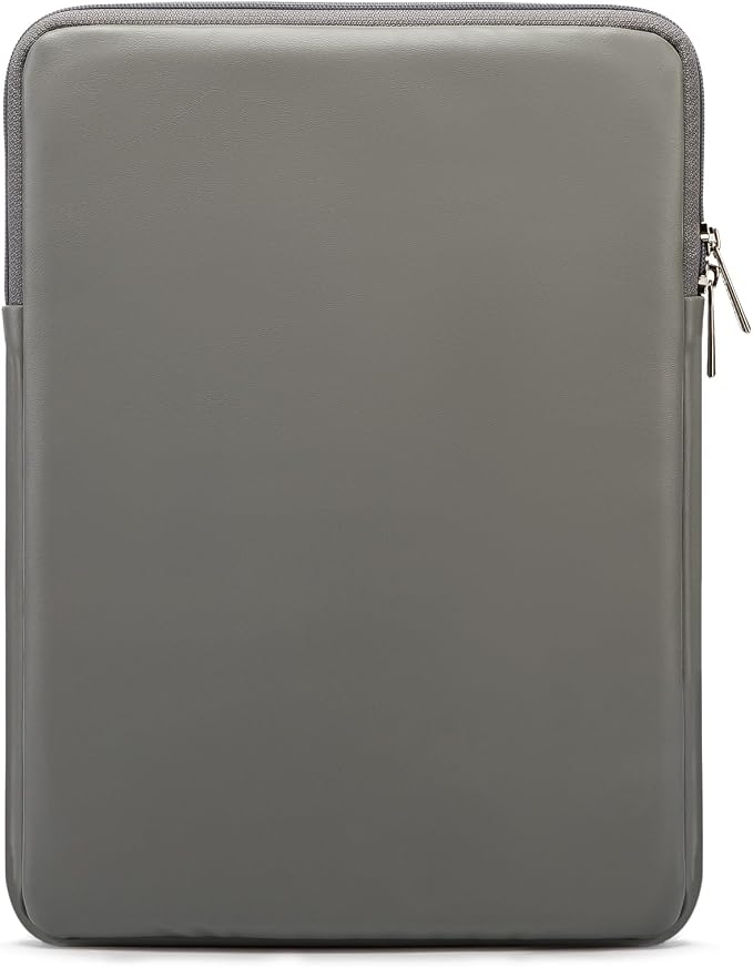 Kinmac 360° Protective Vertical Laptop Sleeve Case Cover Bag (Paisley Grey PU, 15.6 inch-16 inch)