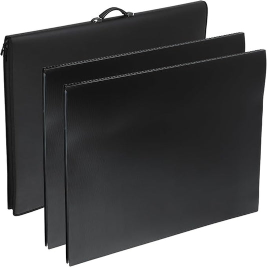 Picturesque Pro Presentation Case- Professional Art Portfolio Folder for Artwork up to 24x36- Zippered Case - Archival Storage Solution w/Two Removable Spiral-Bound Refill Books of 20 Clear Sleeves
