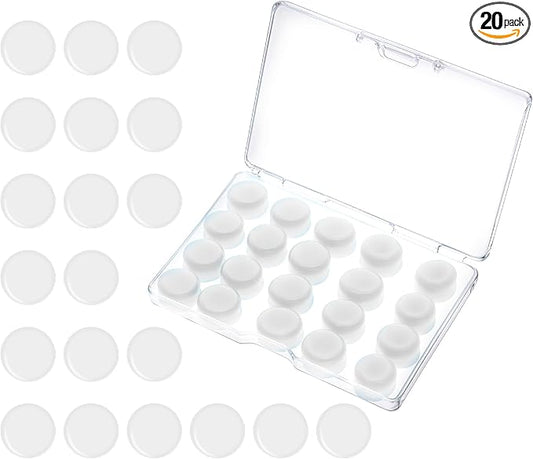 20 Pcs Silicone Ear Plugs for Sleeping, Soft Moldable Silicone Earplugs for Sleep, Noise Cancelling Reduction Earplugs for Swimming, Travel, Snoring, Concerts, Airplane, Motorcycle, Musicians