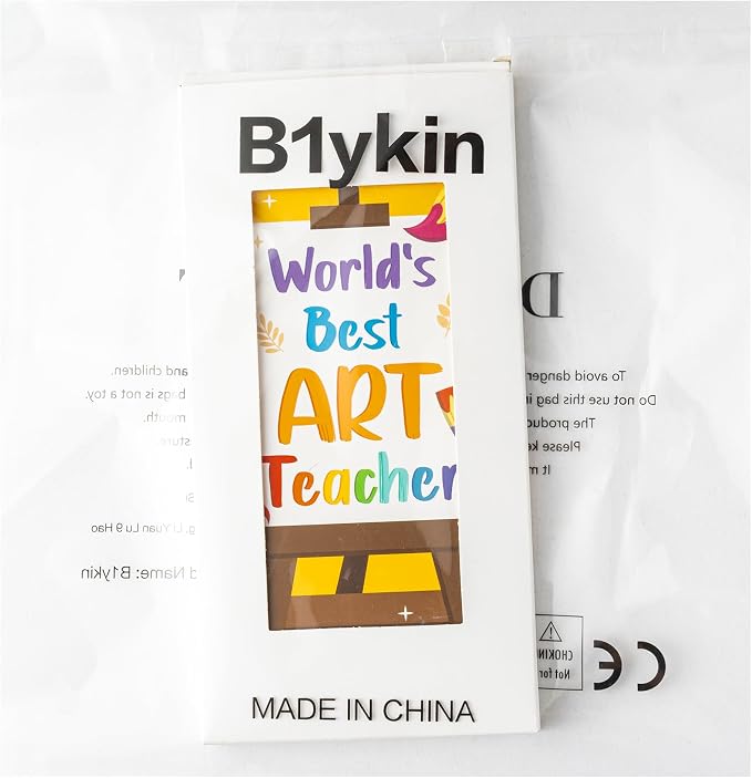 B1ykin Cute Sticky Notes Set - World’s Best Art Teacher Self-Stick Notes Pad, 550 Sheets Writing Memo Pages Sticky Notepad for Appreciation Gifts, School Office Party Supplies (Art Teacher)