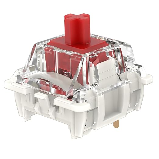 Gateron G Pro 3.0 Red Switches for Mechanical Keyboard,3-Pin 45gf Linear/Pre-Lubed/Pin-Enhanced Switches(90pcs,Red,3-Pin)