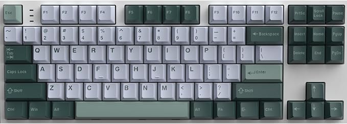Fogruaden PBT Keycaps Set, Cherry Profile Custom Keycap for Mechanical Keyboard Green Keycaps