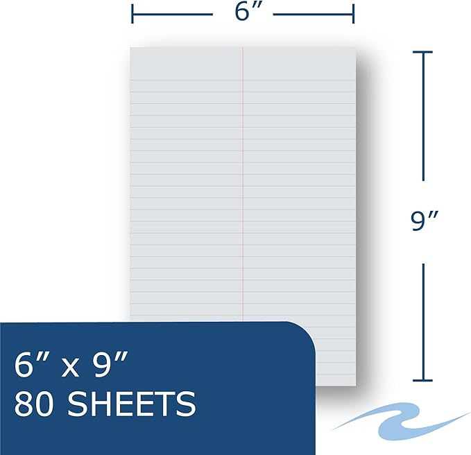 ROARING SPRING Enviroshades Colored Steno Books, 24 Pack of Memo Pads, Assorted Colors, Recycled Paper, 6" x 9", 80 Sheets, Gregg Ruled, Perforated, Wirebound, Heavy Chipboard Back