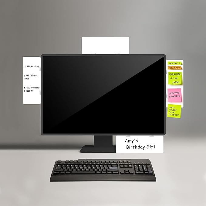 1 pc Dry Erase Monitor Memo Board, Magnetic Dry Erase Multifunction Whiteboard Monitor Side Panel, Desktop Memo Board with a Pen (1)