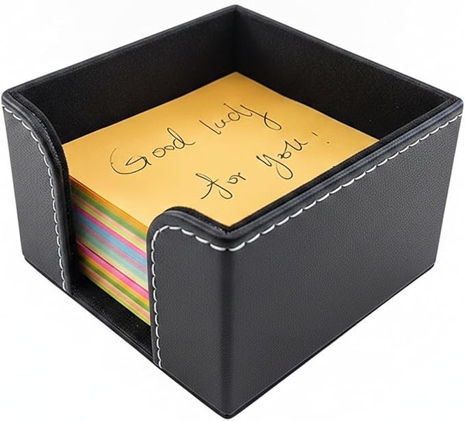 Declutter Your Workspace with This Compact PU Leather Storage Bin, Open-Top Caddy for Desk or Drawer Organization
