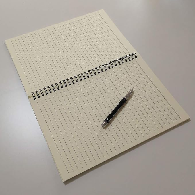 YUREE Spiral Notebook/Spiral Journal Lined, B5 Hard Kraft Cover Wire Bound Notebook Ruled, 70 Sheets (140 Pages), 10.5" x 7.3", Brown