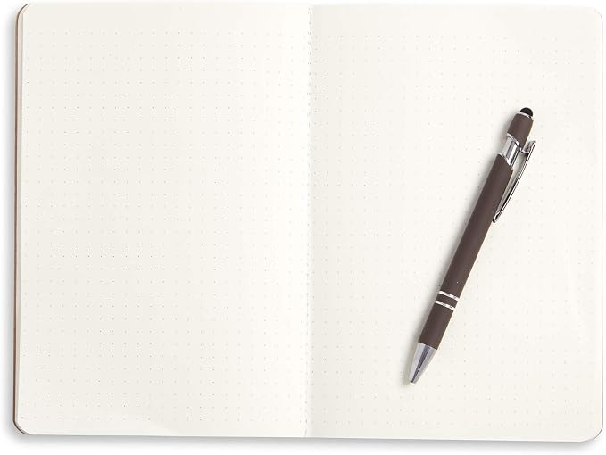 Blue Summit Supplies Travel Journals, Bulk 12 Pack Journal Set with Dotted Grid Paper, Lightweight Journal with Kraft Paper Covers, 8.25” x 5.5” (21cm x 14cm), 60 Pages, Set of 12