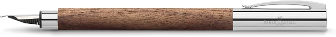 Faber-Castell Ambition Fountain Pen, Walnut Wood - Broad