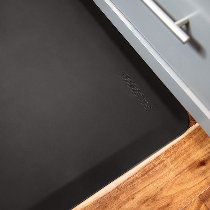 WellnessMats Original Anti-Fatigue Kitchen Mat, 36 Inch by 24 Inch, Black