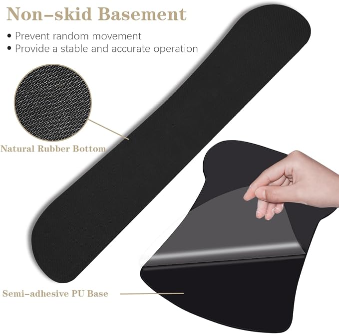 Ergonomic Keyboard Wrist Rest Memory Foam and Soft Gel Mouse Pad | Smooth Surface, Anti-Slip Base, Easy Typing and Pain Relief for Gaming, Office, Laptop, Apricot