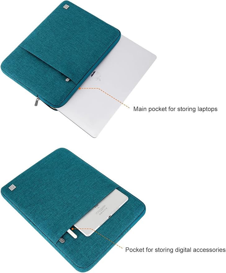 DOMISO Laptop Case Laptop Sleeve Cover for 16 inch MacBook Pro M4/M3/M2/M1 Pro/Max A3403 A3186 A2991 A2780 A2485 A2141,Compatible with 15.6 inch HP Lenovo Dell XPS 16,Teal