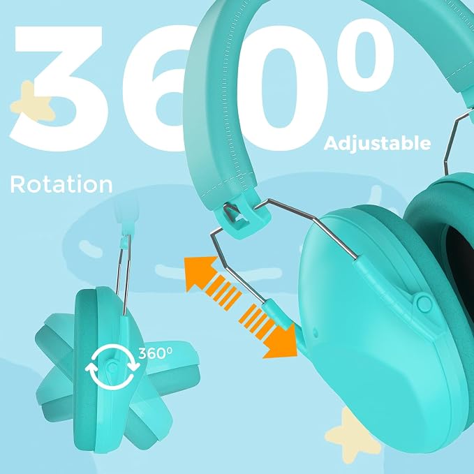 ProCase Kids Noise Cancelling Headphones, Kids Ear Protection Monster Jam Truck, Fireworks Hearing Protection Noise Reduction, Noise Canceling Earmuffs for Sensory Autism Toddler Children -Teal