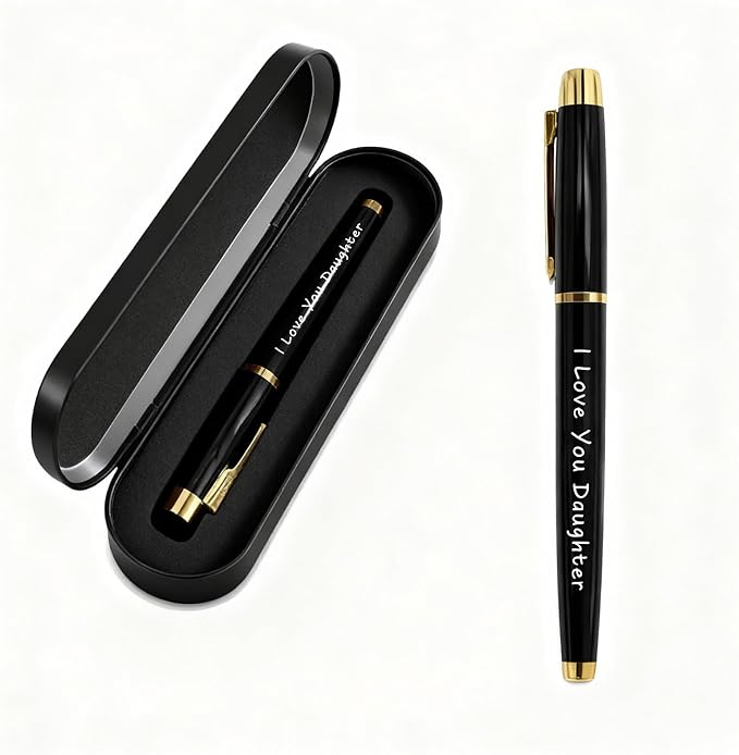 TANWIH To My Daughter Gifts - Engraved Pen Gift Set for Daughter - Daughters Mothers Day Birthday Graduation Gifts from Mom Dad