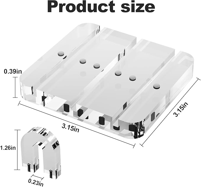 Acrylic Cord Organizer,Cable Management,Cord Holder Management for Tangle-Free Desk & Travel,Phone Charger Holder,Acrylic Desk Accessories （ Clear）