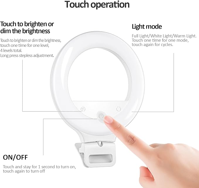 XINBAOHONG Video Conference Lighting Kit, Ring Light for Monitor Clip On Remote Working Distance Learning Zoom Call Lighting Self Broadcasting and Live Streaming Computer Laptop Video Conferencing