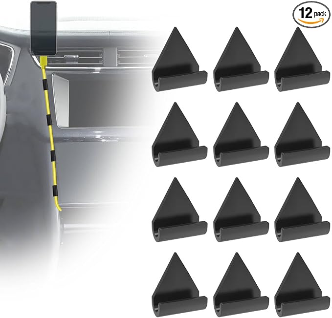 12 Pcs Car Trim Cable Clips, Car Cable Management Wire Organizer Cord-B | Neatly Organize Cables for Vehicle Interior, Easy Installation, Ideal for Phone Chargers, Dash Cams and More