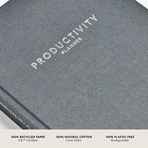 Intelligent Change 3-Month Productivity Planner Tools for Time-Management and Mindfulness, Tear-Out To-Do List, A5 Undated Quarterly Planner, Gray