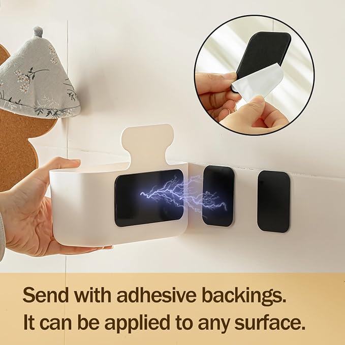 Magnetic Cup Storage Holder for Fridge, Locker Magnetic Organizer Bin Basket for Pen,Mail,Card,Laundry,Board,Large Size,White