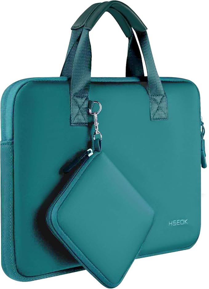 Hseok Laptop Sleeve 13.3-14 inch Case with Small Pouch, Neoprene Computer Bag Compatible with MacBook Neo/Pro 14 M5/M4/M3/M2/M1, Mac Air/Pro 13.3, XPS 14 and Most 13-14 inch Notebooks,D02E01