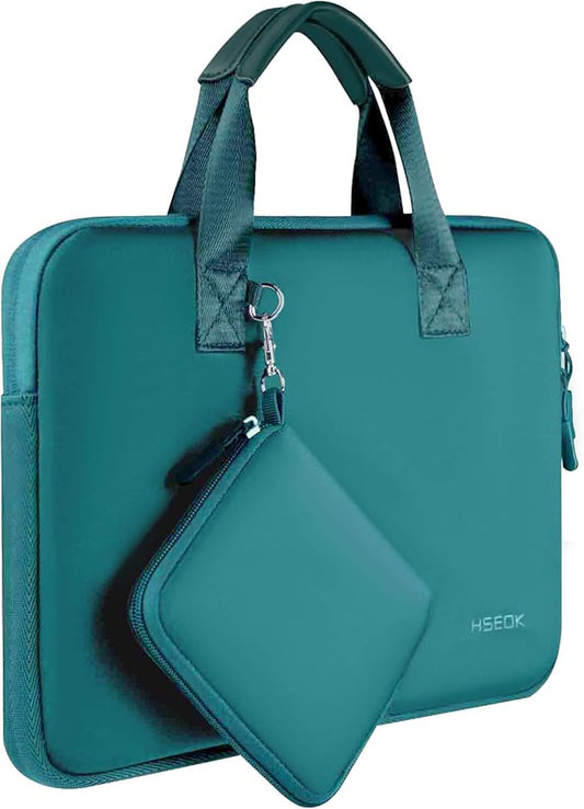 Hseok Laptop Sleeve 13.3-14 inch Case with Small Pouch, Neoprene Computer Bag Compatible with MacBook Neo/Pro 14 M5/M4/M3/M2/M1, Mac Air/Pro 13.3, XPS 14 and Most 13-14 inch Notebooks,D02E01
