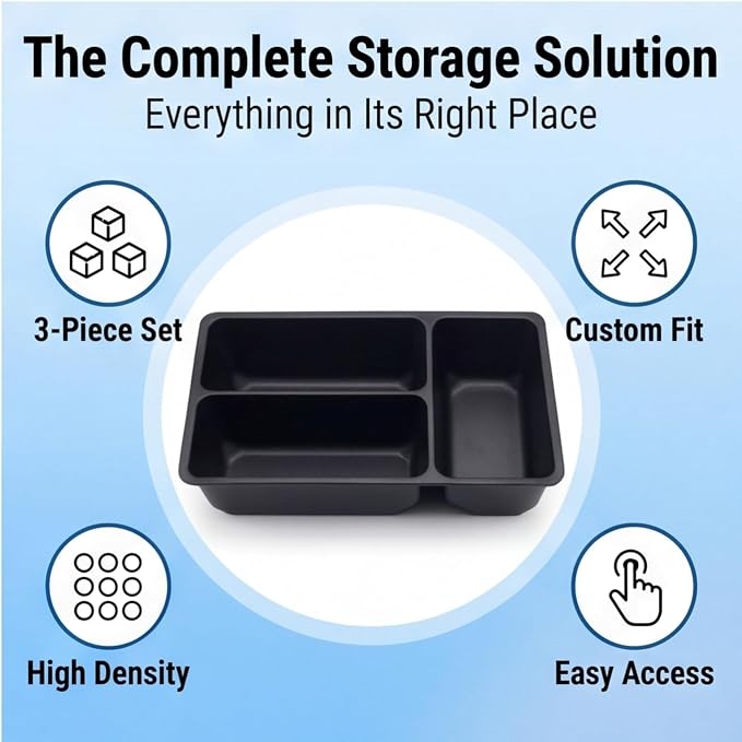 3 Pcs Tool Box Organizer Tray Divider Set for Kobalt Mini 3-Drawer ToolBox – Compatible with Both Old & New Version,Tool Desk Drawer Organization, Toolbox Accessories&Organizer.