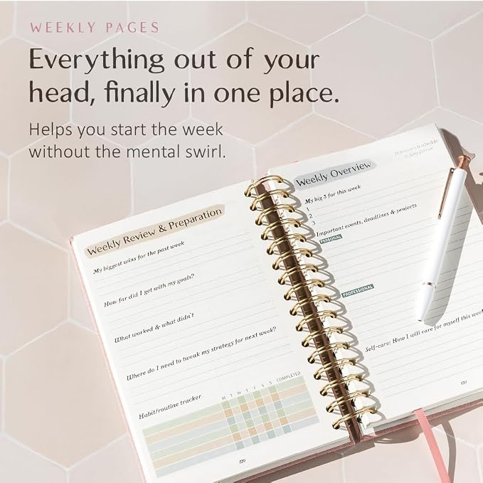 The ADHD Planner - Undated Daily Weekly Schedule Organizer Journal for Disorganized People - Habit Tracker Record Emotions & Mood - Academic Goals - Structure & Focus for Adults Brains (Spiral)