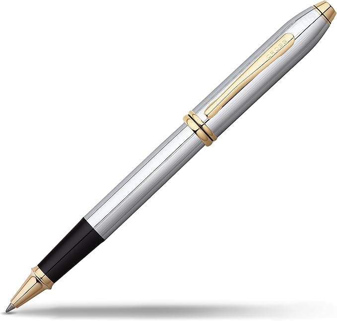 Cross Townsend Medalist Rollerball Pen, Black Ink - Elegant Pen, Black Ink for Effortless Writing - Consistent, Smooth Writing - Large Nib - Reliable & Long-Lasting - Includes Gift Box