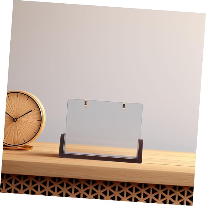 Veemoon 1 Set Flip Calendar Stand Sturdy Wooden Base for Home Office Desk Modern Calendar Rack for Easy Date Tracking Planning Secure Stable