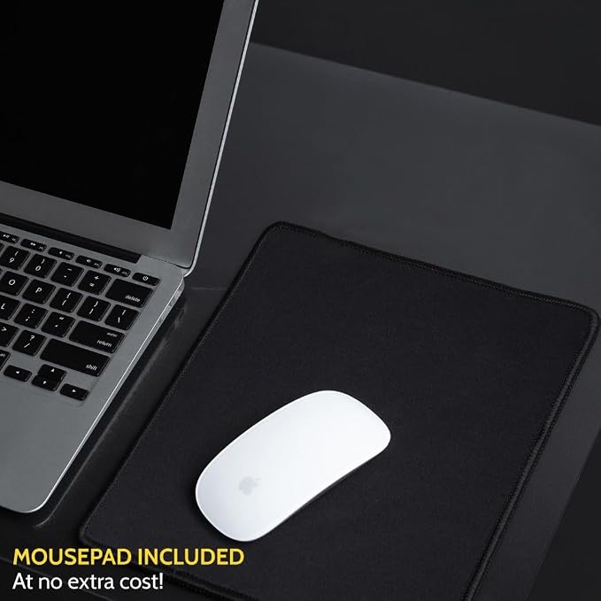 Clear Desk Pad Blotter on Top of Desks - 34 x 17 inches - Non Slip Desk Writing Mat for Office and Home - Round Edges - Textured/Forested - Mouse Pad Included. (34 x 17)