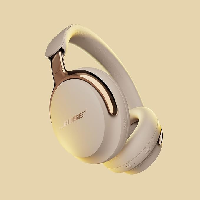 Bose QuietComfort Ultra Bluetooth Headphones (2nd Gen), Wireless Headphones with Spatial Audio, Over Ear Noise Cancelling with Mic, Up to 30 Hours of Play time, Driftwood Sand - Limited Edition