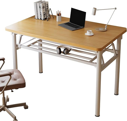 Small Folding Desk No Assembly,31.5 Inch Folding Computer Desk Small Foldable Table for Home Office.