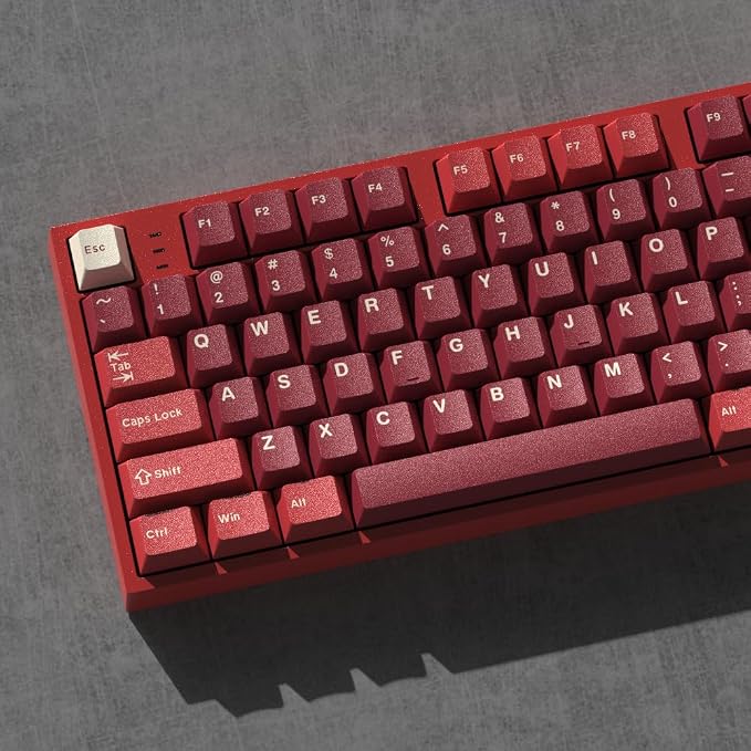 Guffercty kred Cherry Profile PBT Keycaps 156 Key Set, Fade Resistant Fit 60%/65%/75%/80%/TKL/100% Mechanical Keyboard (Ham)