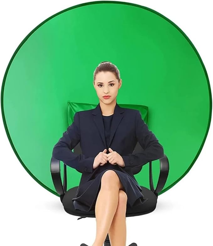 Portable Green Screen Chair,56 in Greenscreen Backdrop,Collapsible Small Green Background for Photography Streaming Gaming Photo Zoom Video Chats and Meeting, NOENNULL7fzanvh5c4