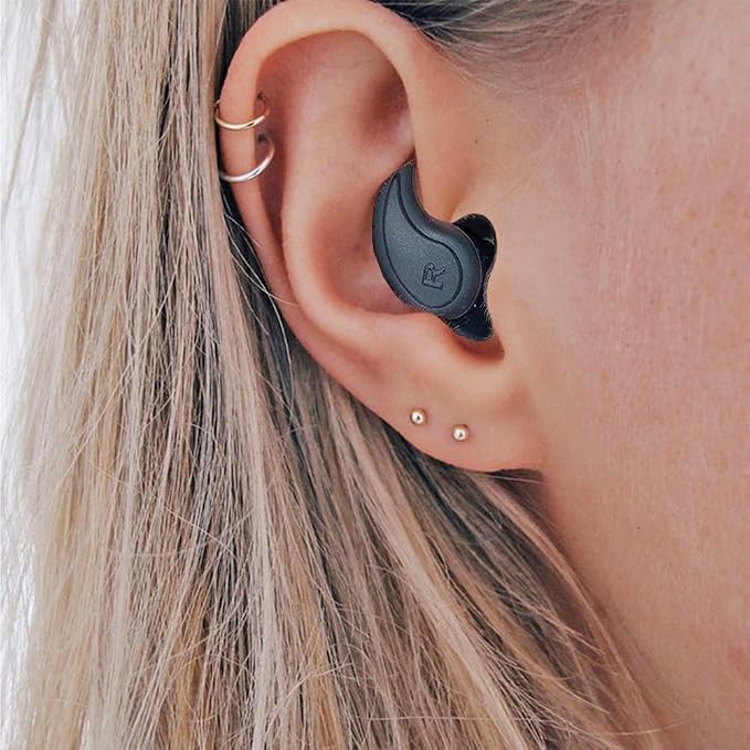 Reusable Silicone Ear Plugs - Noise Reduction Ear Plugs 1 Pair Comfortable Silicone Ear Plug Sound Blocking Earplugs for Sleep Snoring Swimming Concert Musician Construction Shooting (Blue)