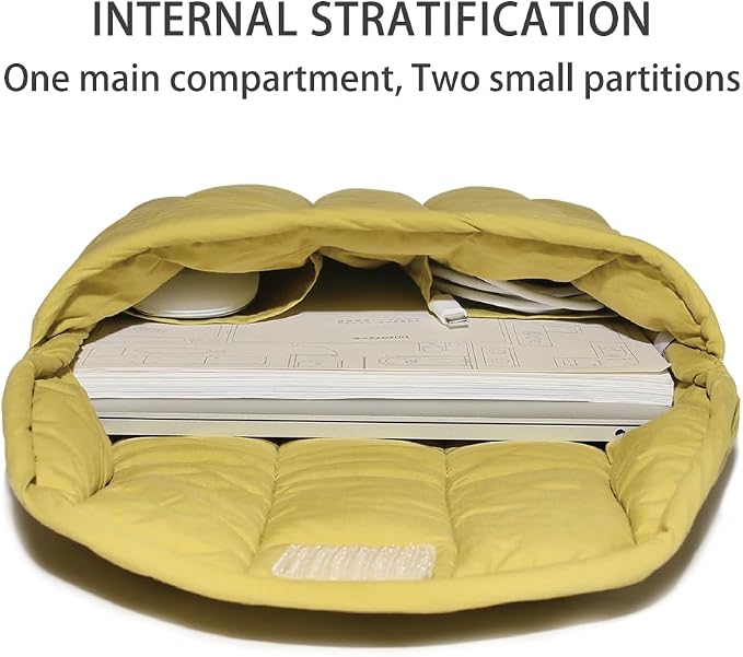Puffy Laptop Sleeve Set 11-12 Inch Green, Protective Carrying Case for Men and Women, Cute Case Bag Compatible with 11 Inch and 12 Inch Laptops, 10.9" Ipad 10, 10.2" Ipad 7 8 9 in Cover