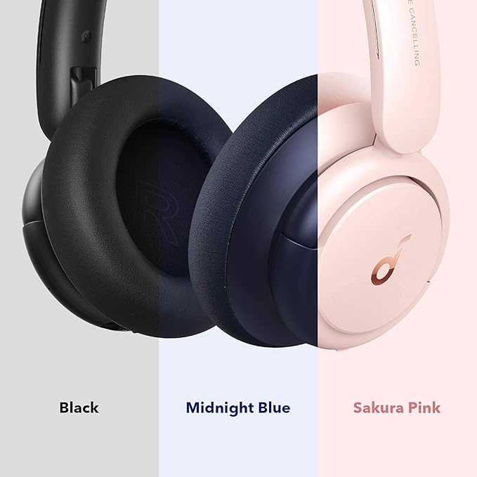 Soundcore by Anker Life Q30 Hybrid Active Noise Cancelling Headphones with Multiple Modes, Hi-Res Sound, Custom EQ via App, 40H Playtime, Bluetooth Headphones, Connect to 2 Devices (Renewed)