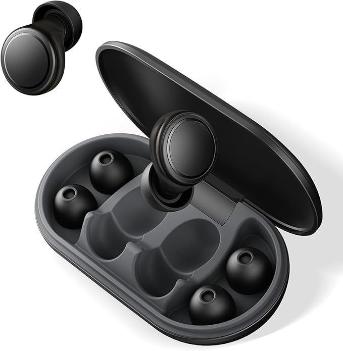 Ear Plugs for Sleeping, 45dB Noise Cancelling Ear Plugs for Noise Reduction, Concerts, Snoring, Sider Sleepers, Earplugs for Snoring, Shooting, Airplanes, Motorcycle, Musicians with 8 Eartips Case