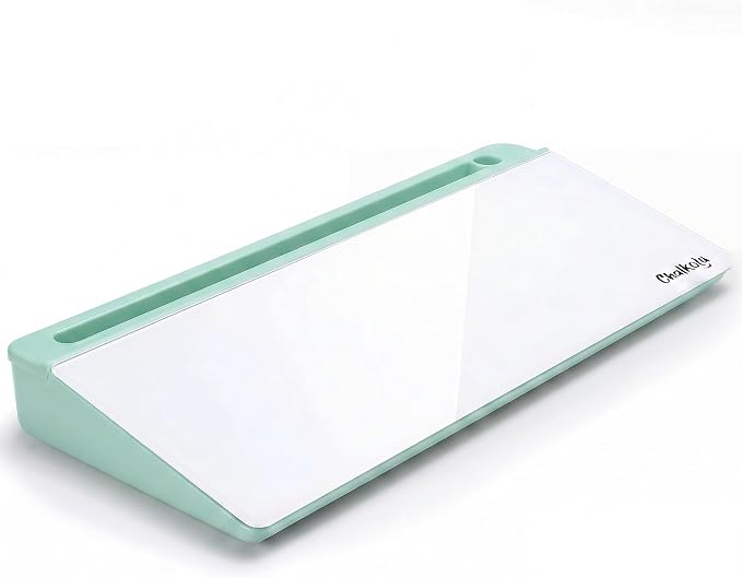 Chalkola Green Glass Desktop Whiteboard with Storage - Dry Erase Board, Work Desk Organizers, Computer Keyboard Stand, Home Office Desk Accessories, Workspace Desktop Buddy