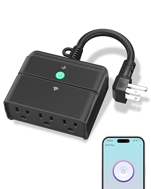 BN-LINK Smart WiFi Heavy Duty Outdoor Outlet, Timer and Countdown Function, No Hub Required for Outdoor Lights, Compatible with Alexa and Google Assistant (Outdoor) 2.4 GHz Network only