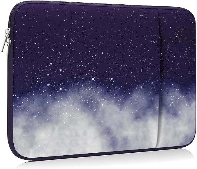 Laptop Sleeve Case for MacBook Neo/Air/Pro 13 inches A18/M5/M4/M3/M2/M1 Chip 2026-2020 A3404 A3449 A3240 with 2 Pockets Tablet Bag Accessories (Starry Sky)