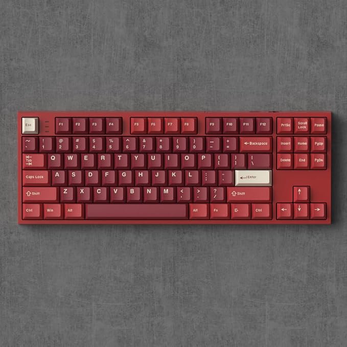 Guffercty kred Cherry Profile PBT Keycaps 156 Key Set, Fade Resistant Fit 60%/65%/75%/80%/TKL/100% Mechanical Keyboard (Ham)