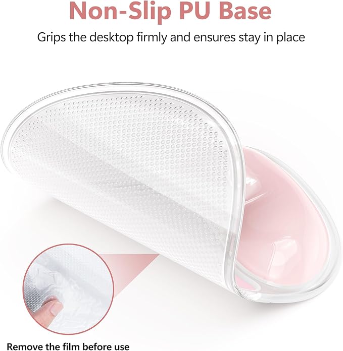 AKIT Ergonomic Gel Mouse Pad and Keyboard Wrist Rest, Non-Slip, Pink | Gel Wrist Support for Typing Comfort Non-slip Base Fits Standard Keyboards and Mice Reduces Fatigue During Long Work Sessions