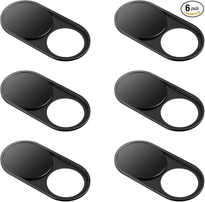 CloudValley Upgrade Webcam Camera Cover, [6-Pack] 0.027 inch Metal Camera Cover Slide for Mac, iPad, MacBook Pro, MacBook Air, Laptops, PC/Computer, Tablets, Web Blocker Protect Your Privacy