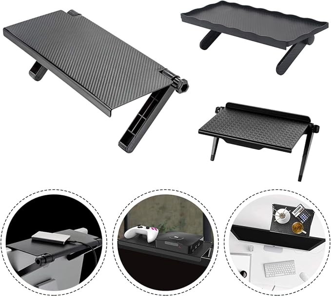 Adjustable TV Top Shelf Screen Caddy, For Monitors And Computers, Space Saving Storage Rack With Anti Slip Design For Home Desk Use(S)