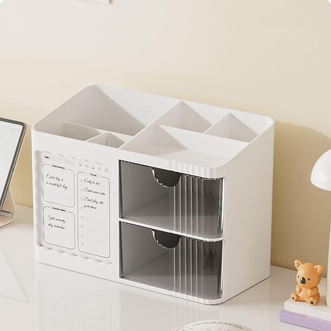 Stylish Desk Storage with Multiple Compartments for Keeping Supplies in Order Ideal for Work or Study Minimalist Desk Planner