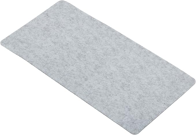 PATIKIL 24"x12" Desk Mat Protector, Felt Dual Side Mouse Pad Writing Mat for Office Home, Light Gray