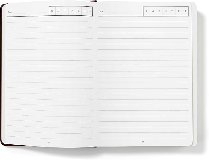 Wykeham's Executive 2026 Undated Daily Journal Planner – Customization Available (Personalized Conker, 8.5"×5.5")