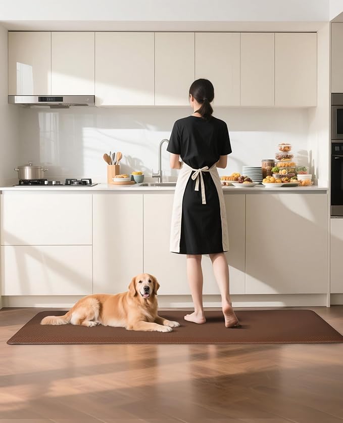 Ophanie Kitchen Mats for Floor,3/4 inch Thick,20x60 Anti Fatigue Cushioned Mat with 99+ Pairs of Anti-Slip Bottom Ridges,Kitchen Rugs,Waterproof,Comfort Ergonomic Standing Mat for Office,Home,Sink